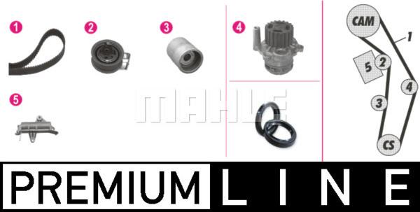 MAHLE CPK 74 000P - Pompe à eau + kit de courroie de distribution parts5.com