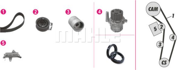 MAHLE CPK 74 000P - Pompe à eau + kit de courroie de distribution parts5.com