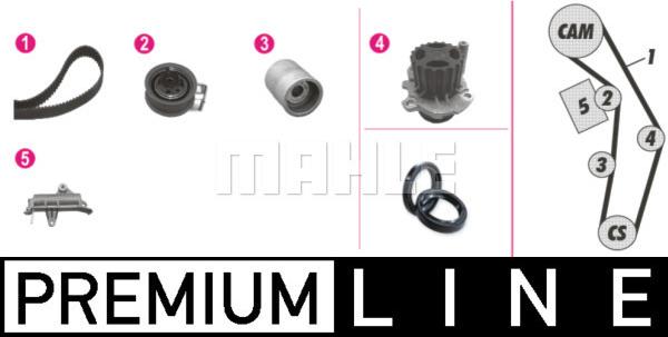 MAHLE CPK 75 000P - Водяной насос + комплект зубчатого ремня parts5.com