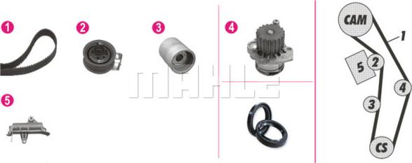 MAHLE CPK 76 000P - Pompe à eau + kit de courroie de distribution parts5.com