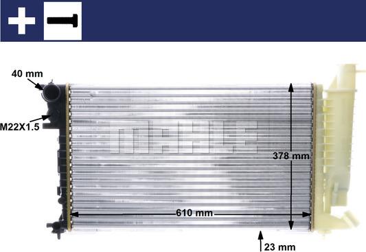 MAHLE CR 487 000S - Hűtő, motorhűtés parts5.com