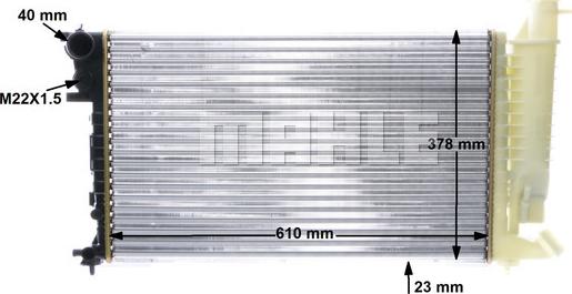 MAHLE CR 487 000S - Hűtő, motorhűtés parts5.com