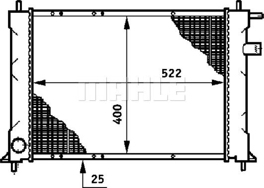 MAHLE CR 622 000S - Radiador, refrigeración del motor parts5.com