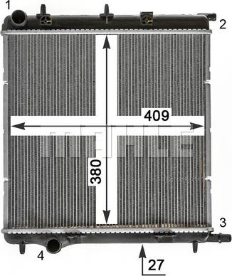 MAHLE CR 1988 000P - Radiador, refrigeración del motor parts5.com