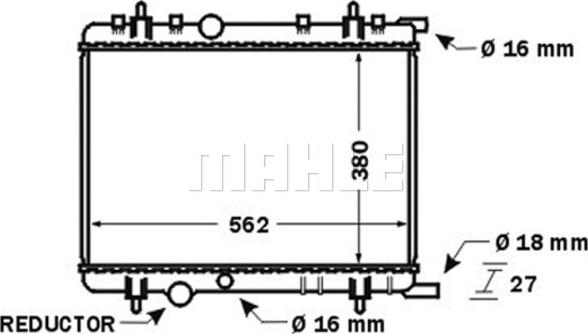 MAHLE CR 1434 000S - Hűtő, motorhűtés parts5.com