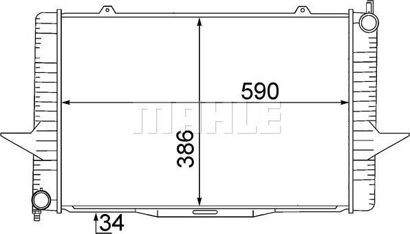 MAHLE CR 1543 000S - Chladič, chlazení motoru parts5.com