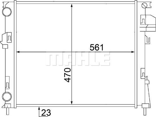 MAHLE CR 1504 000S - Radiador, refrigeración del motor parts5.com