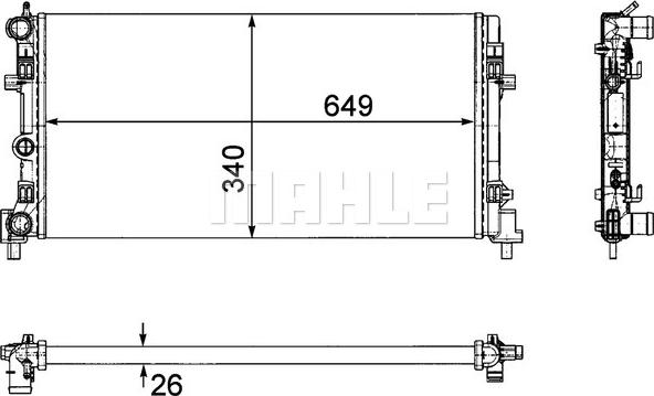 MAHLE CR 1096 000P - Hűtő, motorhűtés parts5.com