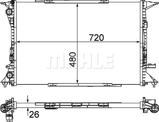 MAHLE CR 1060 000P - Radiator, racire motor parts5.com