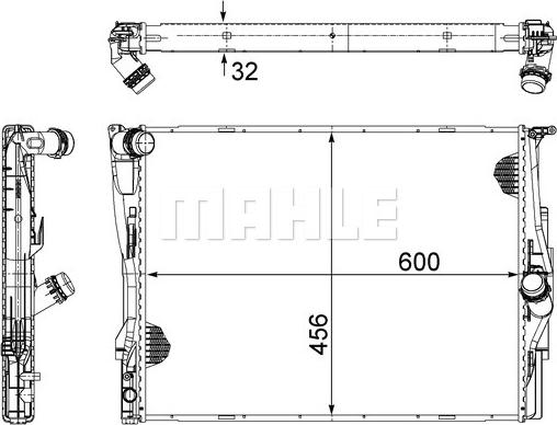 MAHLE CR 1088 000S - Radiator, engine cooling parts5.com