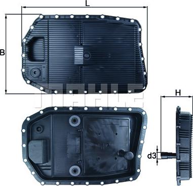 MAHLE HX 154 - Oil sump, automatic transmission parts5.com