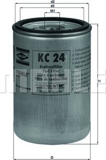 MAHLE KC 24 - Filtro combustible parts5.com