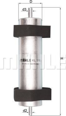 MAHLE KL 916 - Filtro combustible parts5.com