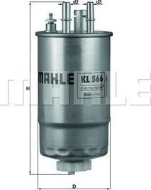 MAHLE KL 566 - Fuel filter parts5.com