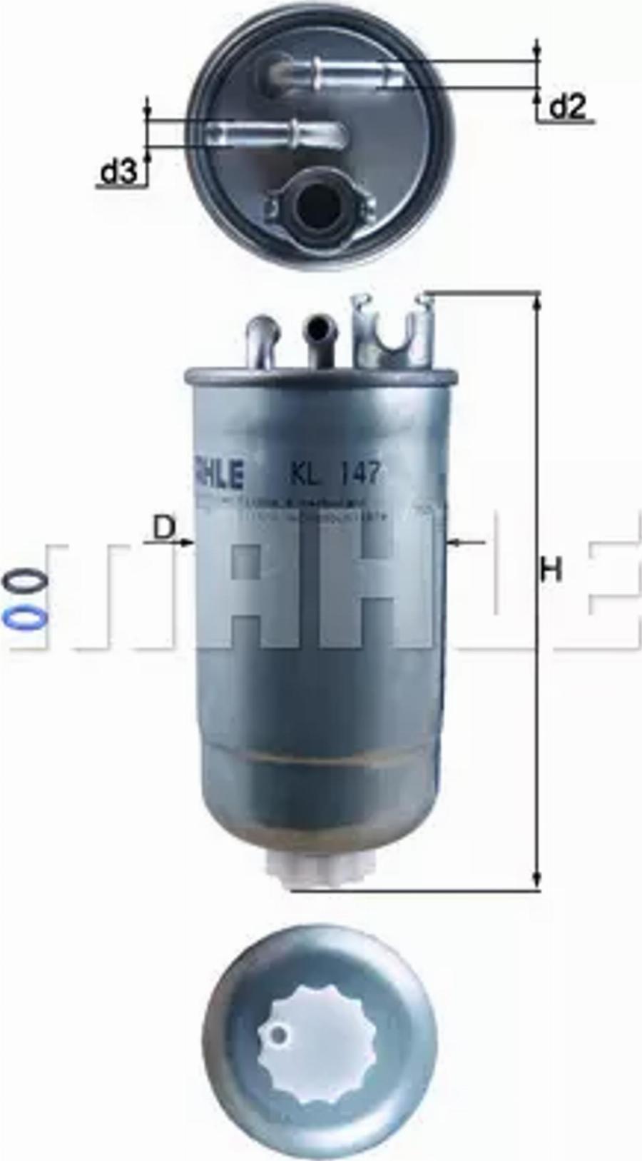 MAHLE KL 147D - Φίλτρο καυσίμου parts5.com