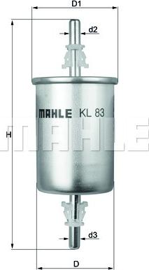 MAHLE KL 83 - Топливный фильтр parts5.com