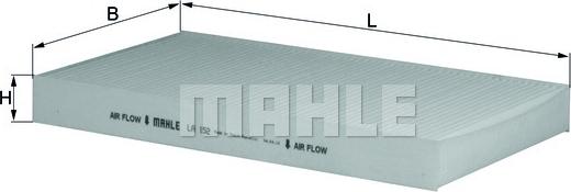 MAHLE LA 152 - Filtru, aer habitaclu parts5.com