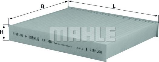 MAHLE LA 345 - Filtro, aire habitáculo parts5.com