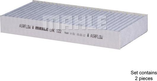 MAHLE LAK 122/S - Filtar, zrak unutarnjeg prostora parts5.com