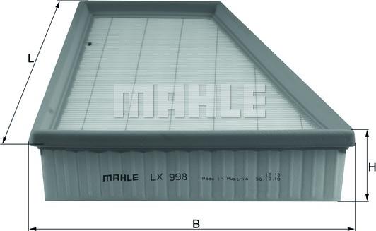 MAHLE LX 998 - Ilmansuodatin parts5.com