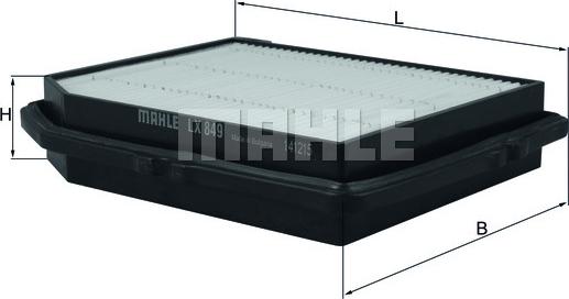 MAHLE LX 849 - Filtro de aire parts5.com