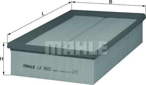 MAHLE LX 3502 - Filtro de aire parts5.com