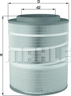 MAHLE LX 3141 - Air Filter parts5.com