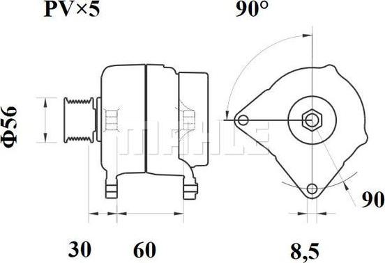 MAHLE MG 602 - Generátor parts5.com