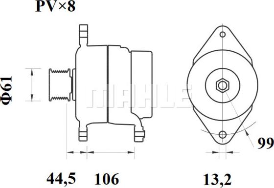 MAHLE MG 800 - Alternador parts5.com