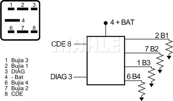 MAHLE MHG 1 - Juhtseade,hõõgeaeg parts5.com