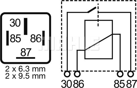 MAHLE MR 35 - Relais, courant de travail parts5.com