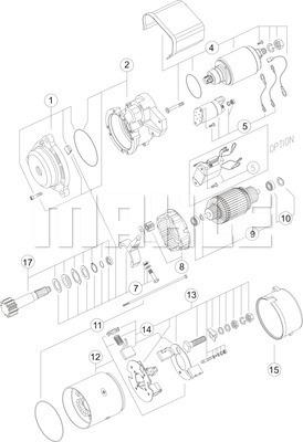 MAHLE MS 405 - Starter parts5.com