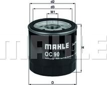 MAHLE OC 90 - Oil Filter parts5.com