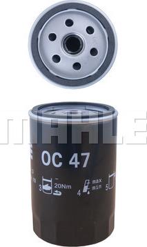 MAHLE OC 47 - Filtro de aceite parts5.com