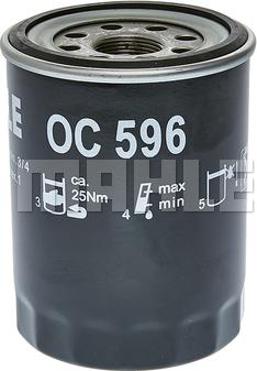 MAHLE OC 596 - Filtro de aceite parts5.com