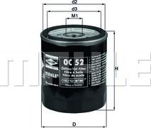 MAHLE OC 52 - Filtro de aceite parts5.com