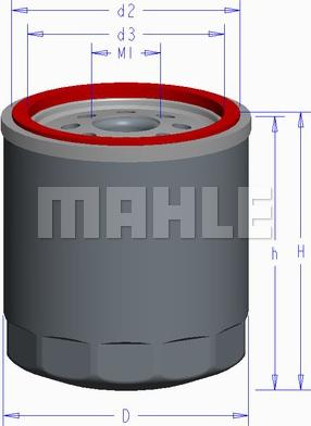 MAHLE OC 611 - Oil Filter parts5.com