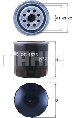 MAHLE OC 1673 - Ölfilter parts5.com