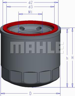 MAHLE OC 1050 - Olejový filtr parts5.com