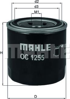 MAHLE OC 1255 - Yağ filtresi parts5.com