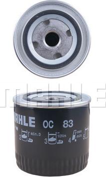 MAHLE OC 83 - Filtr oleju parts5.com