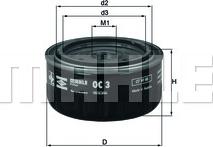 MAHLE OC 3 - Φίλτρο λαδιού parts5.com