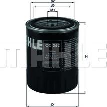 MAHLE OC 262 - Filtro de aceite parts5.com