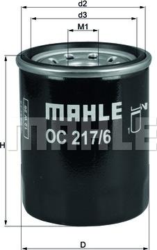 MAHLE OC 217/6 - Filtre à huile parts5.com