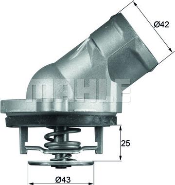 MAHLE TI 45 87D - Termostat,lichid racire parts5.com