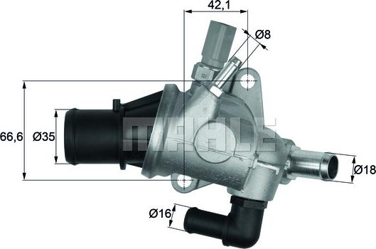 MAHLE TI 154 88 - Thermostat, coolant parts5.com