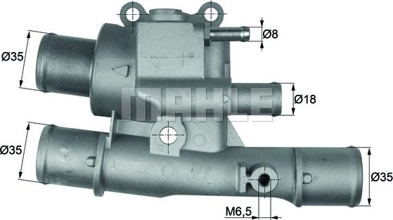 MAHLE TI 123 88 - Термостат, охлаждающая жидкость parts5.com