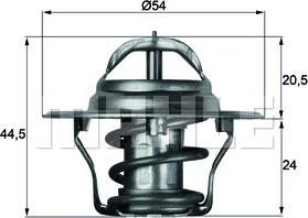 MAHLE TX 4 92D - Termostato, refrigerante parts5.com