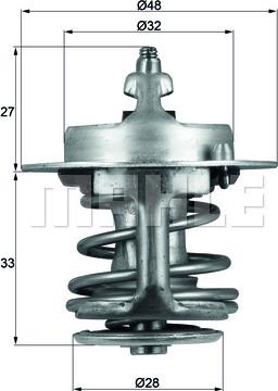 MAHLE TX 63 88 - Termostato, refrigerante parts5.com