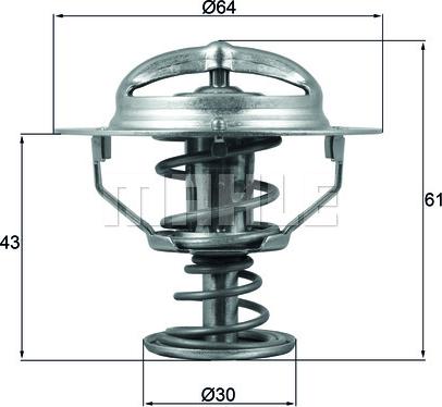 MAHLE TX 178 78D - Termostat, chladivo parts5.com